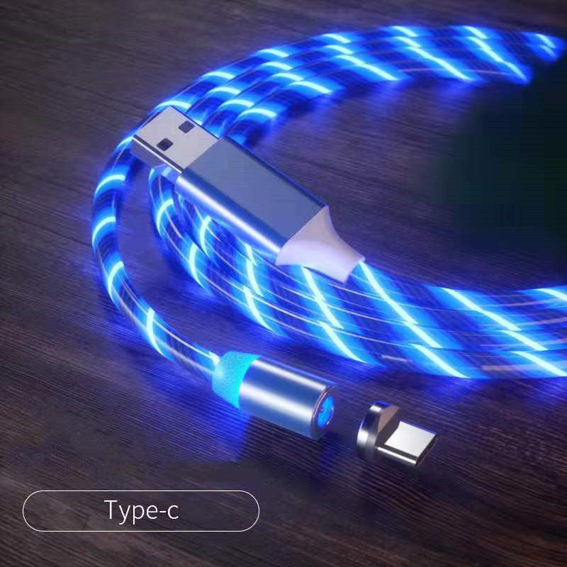 Magnetyczny kabel ładujący Streamer Szybki kabel ładujący Kabel oświetleniowy Micro USB Kabel LED Magnetyczna ładowarka typu C
