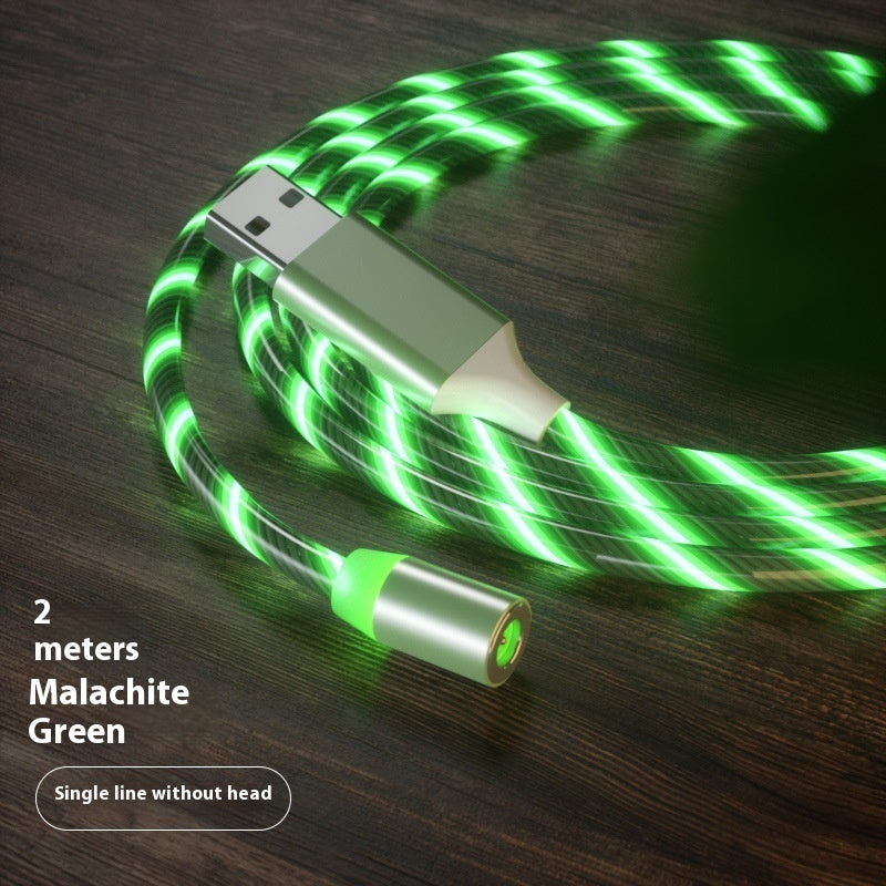 Magnetyczny kabel ładujący Streamer Szybki kabel ładujący Kabel oświetleniowy Micro USB Kabel LED Magnetyczna ładowarka typu C