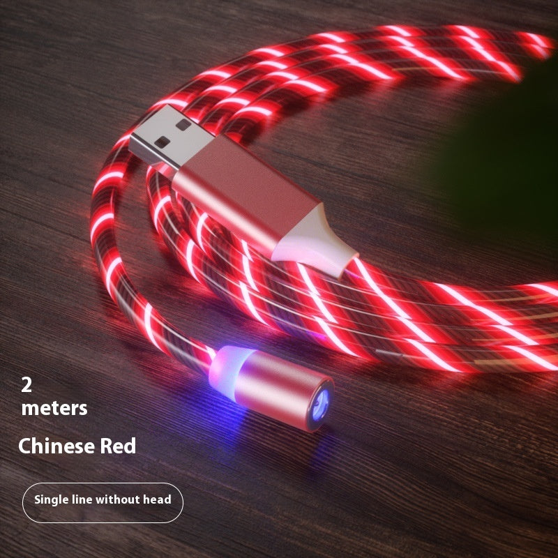 Magnetyczny kabel ładujący Streamer Szybki kabel ładujący Kabel oświetleniowy Micro USB Kabel LED Magnetyczna ładowarka typu C