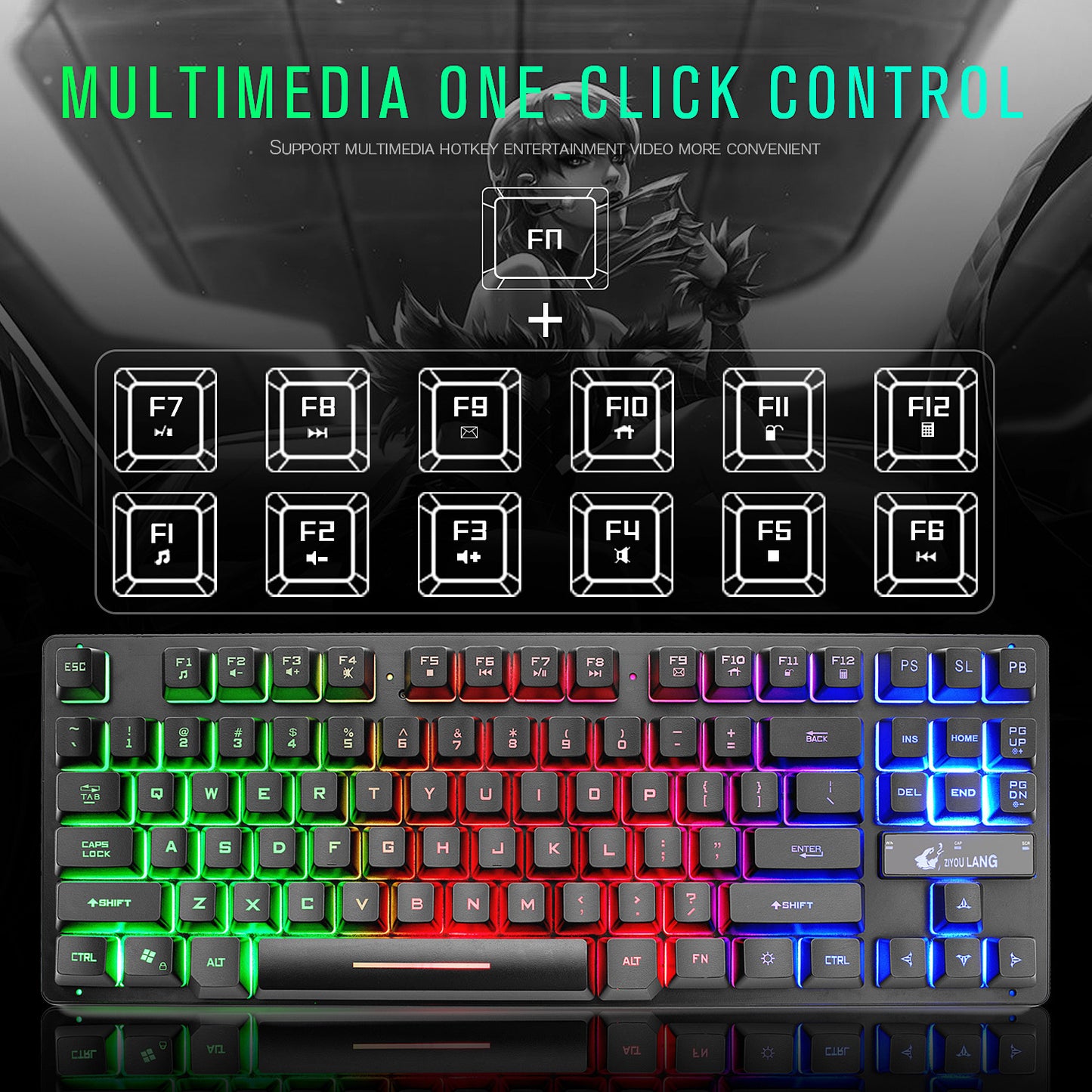 Mechaniczna klawiatura gamingowa RGB