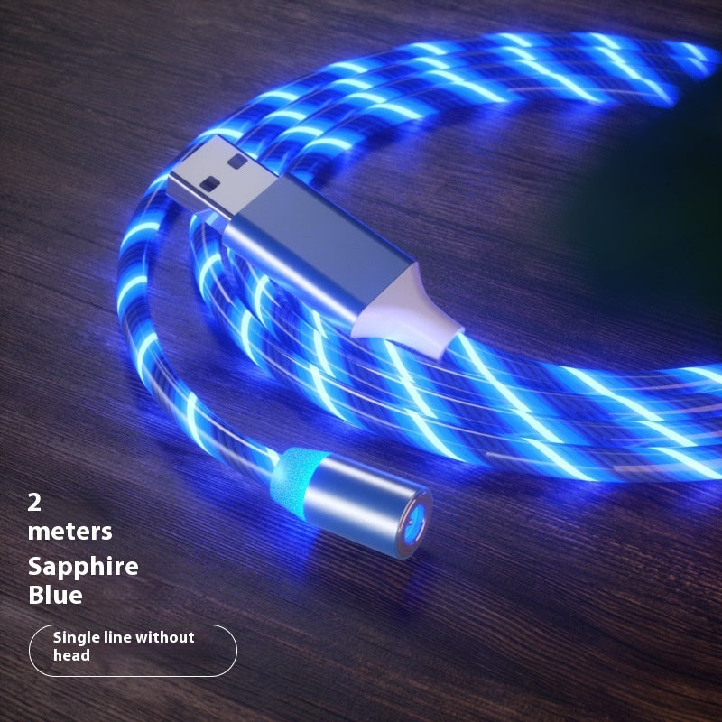 Magnetyczny kabel ładujący Streamer Szybki kabel ładujący Kabel oświetleniowy Micro USB Kabel LED Magnetyczna ładowarka typu C