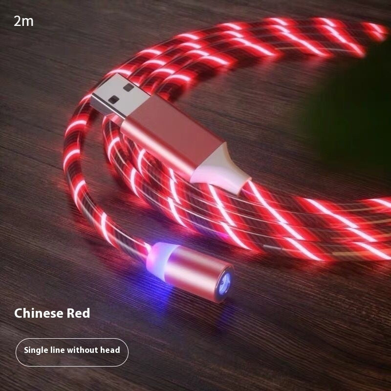 Magnetyczny kabel ładujący Streamer Szybki kabel ładujący Kabel oświetleniowy Micro USB Kabel LED Magnetyczna ładowarka typu C