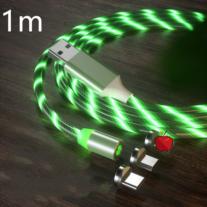 Magnetyczny kabel ładujący Streamer Szybki kabel ładujący Kabel oświetleniowy Micro USB Kabel LED Magnetyczna ładowarka typu C