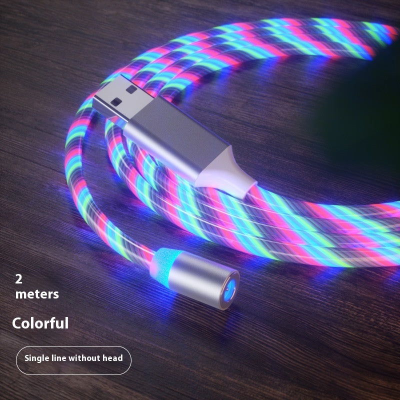 Magnetyczny kabel ładujący Streamer Szybki kabel ładujący Kabel oświetleniowy Micro USB Kabel LED Magnetyczna ładowarka typu C