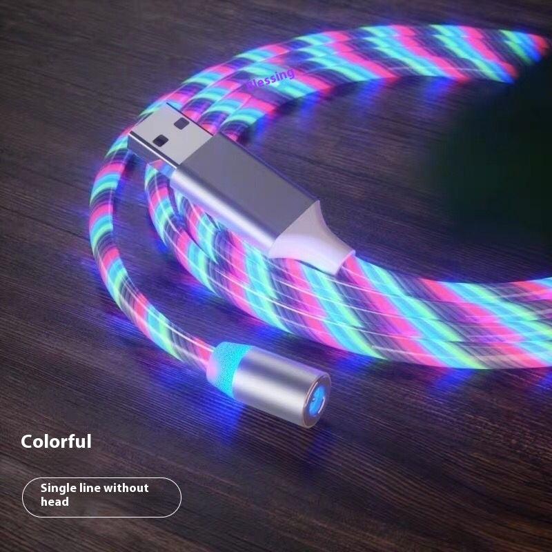 Magnetyczny kabel ładujący Streamer Szybki kabel ładujący Kabel oświetleniowy Micro USB Kabel LED Magnetyczna ładowarka typu C