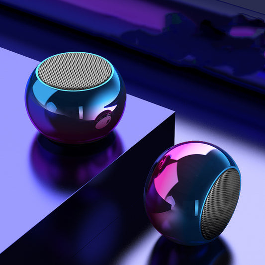 Kolorowe głośniki bezprzewodowe M3 3D Mini galwanizowane, okrągłe, stalowe, armatnie, głośnik Bluetooth, obsługa radia, dysk U, subwoofer