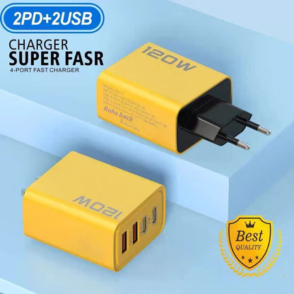 Ładowarka wieloportowa do szybkiego ładowania smartfonów 120 W